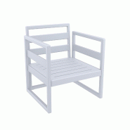 SIESTA EXCLUSIVE Fauteuil d'Extérieur Mykonos Lounge Armchair Blanc - blanc plastique polypropylène SP-SI-131WH
