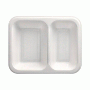 Starpak 100 barquettes scellées, XPS en 2 parties 800 ml 4,2 cm x 18,5 cm x 23,5 cm laminé blanc - blanc plastique 88785