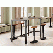 Table haute Palma forme arrondie et finitions tendances