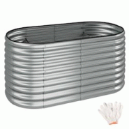 TecTake GmbH tectake Carré potager FLORMMA 160 x 80 x 80 cm argent - 405629 - argenté acier 405629 TecTake GmbH tectake Carré potager FLORMMA 160 x 80 x 80 cm argent - 405629 - argenté acier 405629
