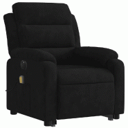 VidaXL Fauteuil inclinable de massage électrique noir velours Modèle Vervessia - 3205131