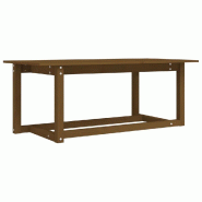 VidaXL Table basse Marron miel 110x55x45 cm Bois massif de pin Modèle Jardin Phi Plus - 822170