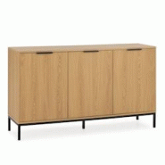 VS Venta-stock Buffet Auri 3 portes couleur Chêne - marron Bois manufacturé I24175