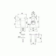 Butoir de sol série lourde caoutchouc argent Ø150x115 mm KWS - argenté caoutchouc 407019