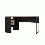 Deladeco Bureau d'angle moderne chêne/noir Alkor - 3665367386265 Deladeco Bureau d'angle moderne chêne/noir Alkor - 3665367386265