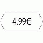 Etiquette Meto format 26x12mm blanche adhésive standard - par 12000