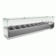 Gastro-Inox Vitrine réfrigérée à poser en acier inoxydable 7 x GN1/4 - 7445908515592
