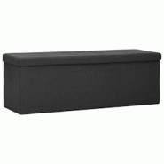 Helloshop26 - Banc banquette de rangement pliable noir faux lin 02_0010838 - 3000595947763 Helloshop26 - Banc banquette de rangement pliable noir faux lin 02_0010838 - 3000595947763