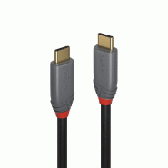 Lindy 36902 - Câble USB 3.1 Type C/C 5A PD Anthra Line M/M, 1,5 m - 36902