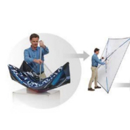 Mur d'image à montage rapide sans outils - showflex portrait 180 cm x 269 cm ( 5m2 )