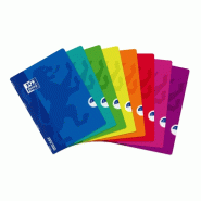 Oxford Lot de 10 Cahier Openflex piqué A4, 96p./48 feuilles 90g/m², Séyès, coloris assortis (8) - 3020122878131