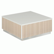 Podium pour mannequins Vertigo T01 MDF naturel et blanc 60x60x25cm
