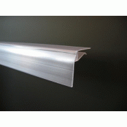 Porte étiquette basculant 40 x 1329 pour tablette verre - Transparent