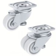 Roulette d'immobilisation pivotante, à platine