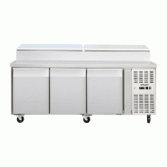 Saladette professionnel positive ventilée 3 portes avec capot pour ... - PTHSH3000800
