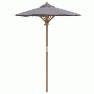 VidaXL Parasol de jardin Gris foncé Ø 270 x 260 cm Bambou Modèle Jardin Calypso Plus - 4108084
