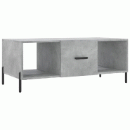 VidaXL Table basse gris béton 102x50x40 cm bois d'ingénierie Modèle Aero Luna - 829312