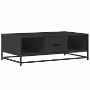 VidaXL Table basse noir 100x57x35 cm bois d'ingénierie et métal Modèle Liberté Plus - 848759