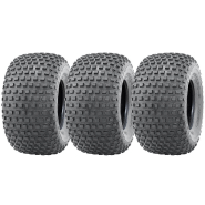 22x11.00-8 Knobby ATV Tyres Quad 6ply Wanda P323 E-Marked Road Legal (Set of 3)_0