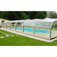 Abri piscine mi-haut BORA - télescopique motorisé - robuste et esthétique - Cultur'Abris_1