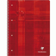Clairefontaine Lot de 5 Cahier Metric Studium A4+, 160p./80 feuilles perforées 90 g/m² reliure intégrale, quadrillé 5x5 + marge à droite (N°26)
