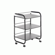 Décoshop26 - Chariot de service sur roulettes rangement pour salon de beauté cuisine bureau en métal noir 10_0003063 - noir 3000251377880 Décoshop26 - Chariot de service sur roulettes rangement pour salon de beauté cuisine bureau en métal noir 10_0003063 - noir 3000251377880