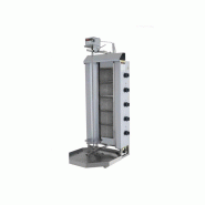 Gril à kebab gaz professionnel – 5 brûleurs – 80 kg – moteur haut – 70 x 60 cm – Réf. AKS-SGS-DS-34 - AKS-SGS-DS-34