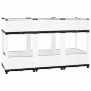 Helloshop26 - Jardinière bac lit surélevé plantes fleurs terrasse jardin 120 x 40 x 71 cm polypropylène gris 02_0039204 - 3000218442323 Helloshop26 - Jardinière bac lit surélevé plantes fleurs terrasse jardin 120 x 40 x 71 cm polypropylène gris 02_0039204 - 3000218442323