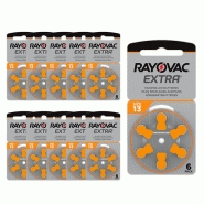 PACK DE 10 BLISTERS DE 6 PILES 13A RAYOVAC