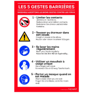 Panneaux adhésif A4 distanciation sociales et gestes barrières - ADPNG-NV05/5GBR_0