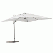 Parasol déporté Saragozza 3 x 3 x 2,55 m gris