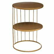 Petite table décorative Atmosphera Kobu 52x36 cm - doré métal JJ305