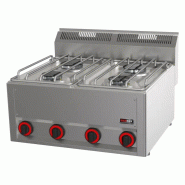RM GASTRO Fourneau à gaz 4x brûleur sans soubassement REDFOX - SP 60 GL - REDFOX - 0615402895880