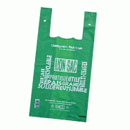 Sac réutilisable "carrément pratique" 30 +20x58cm - par 100