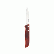 San Ignacio - Couteau éplucheur 8,5cm en acier inoxydable Pakka - marron inox Q4564