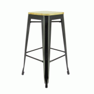 Tabouret haut restaurant métal Austin - NOIR