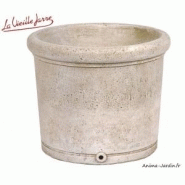 VASE ROND LISSE EN PIERRE RECONSTITUÉE - 280381-PV-35