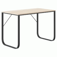 VidaXL Bureau d'ordinateur Noir et chêne 110x60x73 cm Aggloméré Modèle Atlas Office Concept - 30203