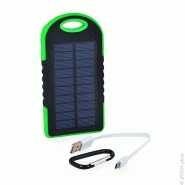Batterie externe universelle solaire 5v 5000mah