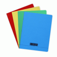Calligraphe Lot de 3 Cahier Ligne 8000 17x22, 192p./96 feuilles 90 g/m² piquées, couv. PP assortis, quadrillé 5x5 - 3210330183503
