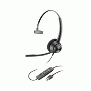 Casque à  oreille simple (monaural) Poly EncorePro 310 USB-A TAA