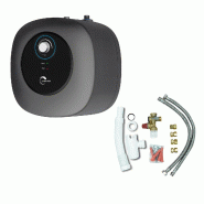 Chauffe Eau Electrique ADROS 10L Sous Evier Sannover + Kit d'Installation Complet NF - noir 3760401214495