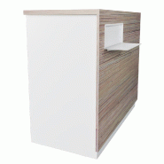 Comptoir Minimaliste G finition bambou et blanc L116xP58xH100cm