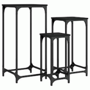 Décoshop26 - Lot de 3 tables d'appoint gigognes en bois d'ingénierie noir et métal DEC032685 - 3000259104198 Décoshop26 - Lot de 3 tables d'appoint gigognes en bois d'ingénierie noir et métal DEC032685 - 3000259104198
