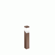 Gea Luce Borne D'Éclairage D'Extérieur Ges620 En Aluminium Finition Rouille Avec Diffuseur Opale, Raccord E27 Ip44 - Gealuce - marron GES620