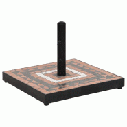 Helloshop26 - Base de parasol carrée réglable 40 x 40 x 28 cm poids robuste style classique en fer terre cuite 02_0047374 - 3000234738752