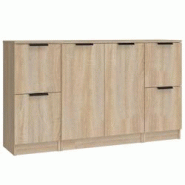 Helloshop26 - Buffet bahut commode armoire meuble de rangement organisateur cuisine salle de séjour salons 3 pcs sonoma bois 02_0037110 - 30002132182 Helloshop26 - Buffet bahut commode armoire meuble de rangement organisateur cuisine salle de séjour salons 3 pcs sonoma bois 02_0037110 - 30002132182