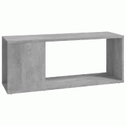 Helloshop26 - Meuble TV classique épuré 80 x 24 x 32 cm design décoratif ambiance cosy en bois d'ingénierie gris béton 02_0047980 - gris Bois mas