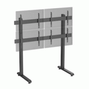 KIMEX Support TV sur pieds - mur d'images 4 écrans 45''- 55'' hauteur 175cm à poser noir - noir 3700685426122 KIMEX Support TV sur pieds - mur d'images 4 écrans 45''- 55'' hauteur 175cm à poser noir - noir 3700685426122
