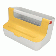 LEITZ Boîte de rangement portable Cosy, en ABS, coloris jaune/gris clair - jaune plastique 61250019